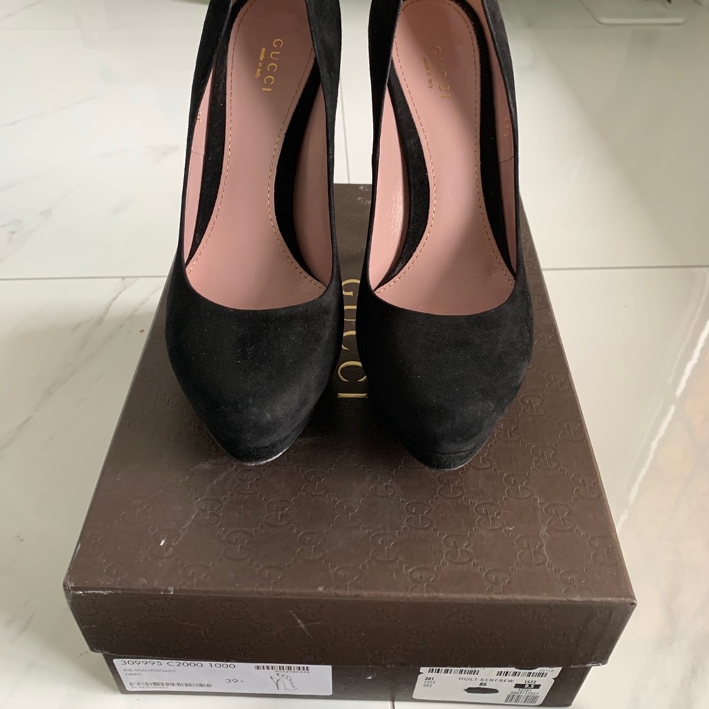 Gucci Suede Platform Pumps - Picture 6 of 7